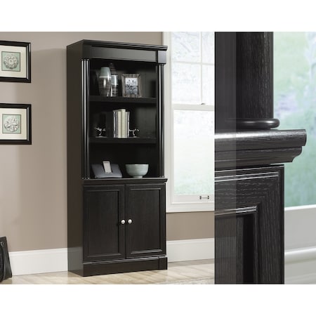 Sauder Palladia Library With Doors Woa , Three adjustable shelves for flexible storage options 416515